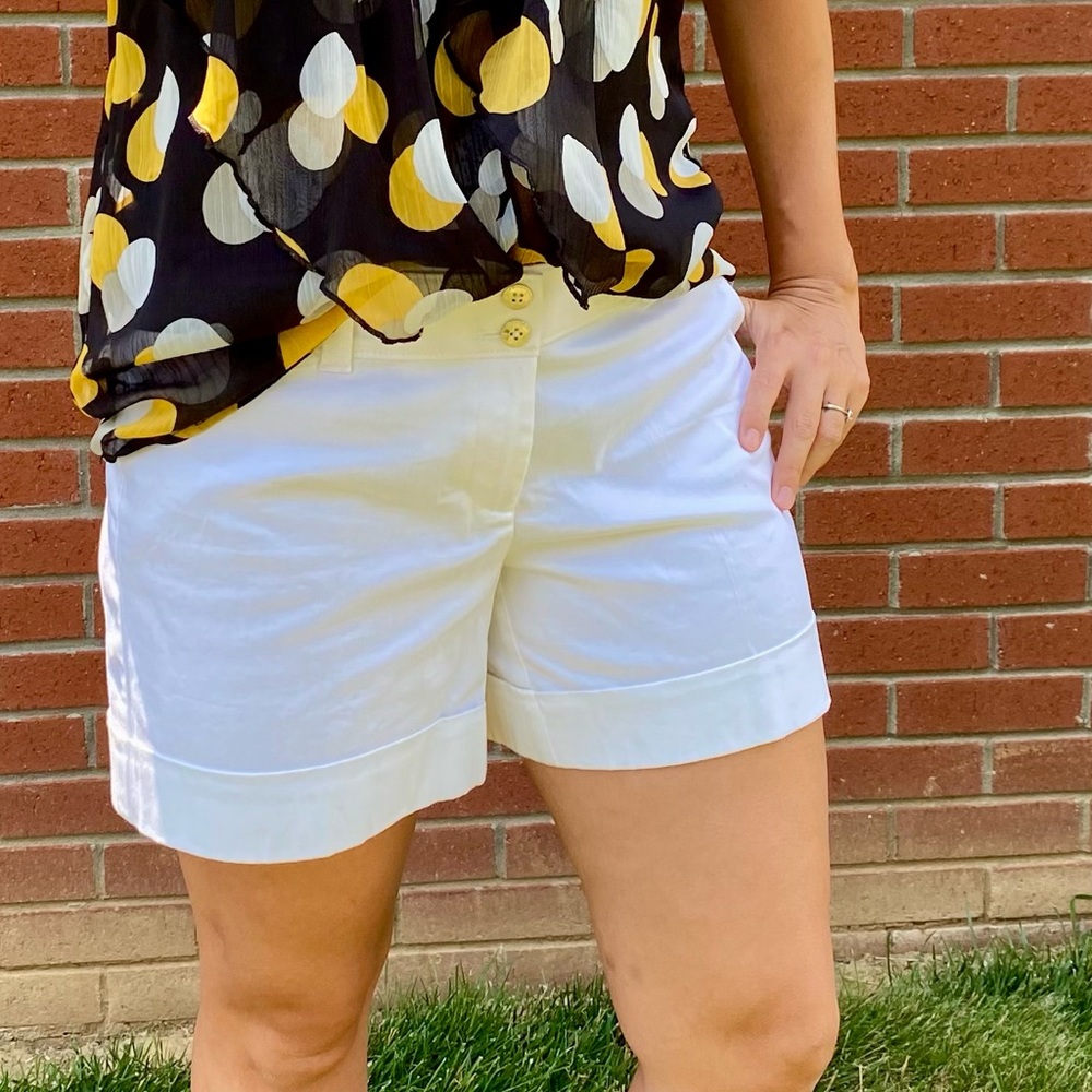 Size 6 white shorts by White House Black Market
